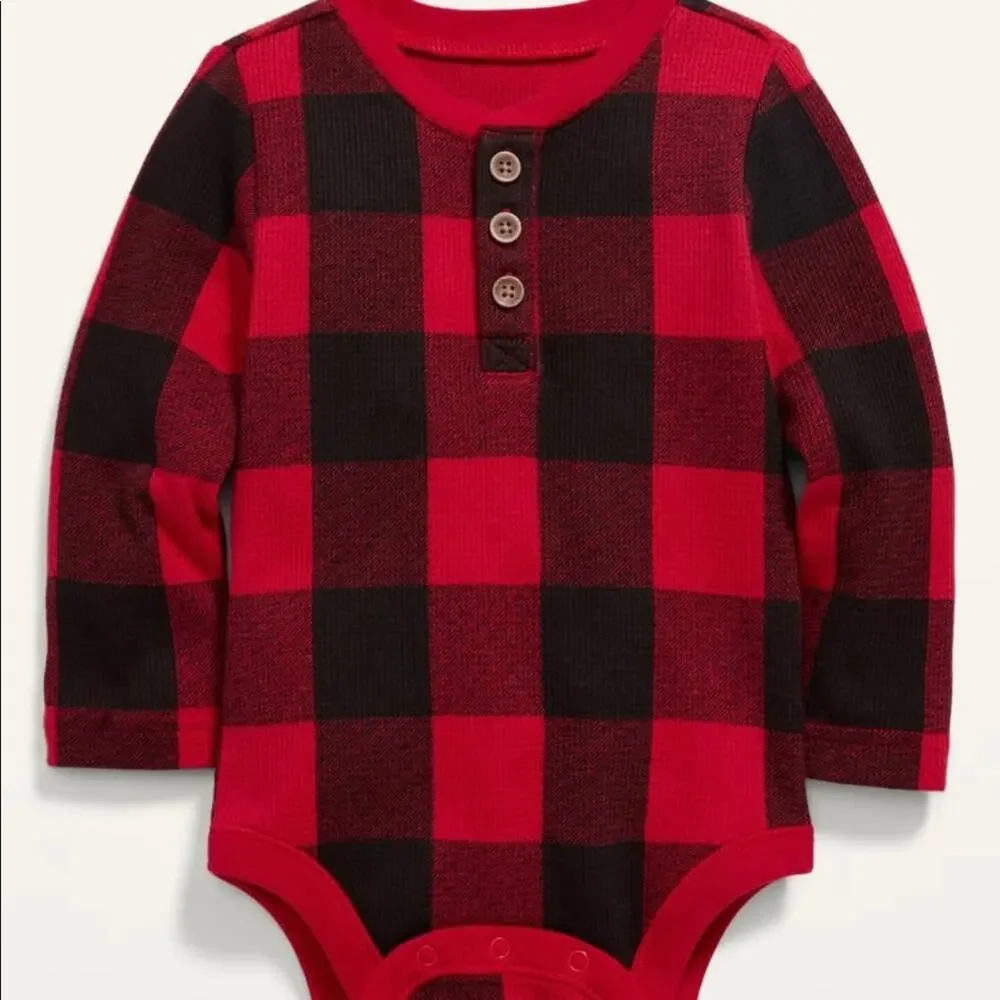 Old Navy 2 Plaid Bodysuits 3-6m